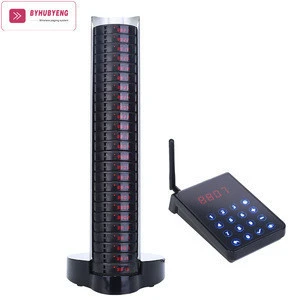 BYHUBYENG Coaster Pager Wireless Call Bell System Portable Paging System Service Bells Frequency 433.92 MHz Pager System