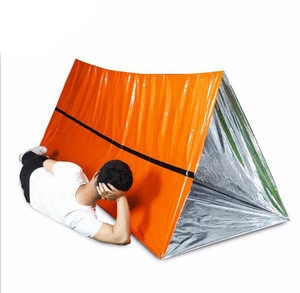 Camping emergency tube tent.Outdoor survival portable PE tent shelter
