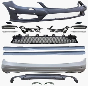 CAR BODY KIT FRONT BUMPER + REAR BUMPER + SIDE SKIRT FOR BENZ W204 4D AMG LOOK 2012-2014 AUTO BODY PARTS