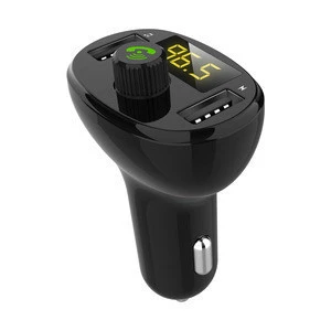 Car MP3 Player Bluetooth 5.0 FM Transmitter Wireless Radio Adapter Music Player Car Kit with Hands-Free Calling 2 USB Ports
