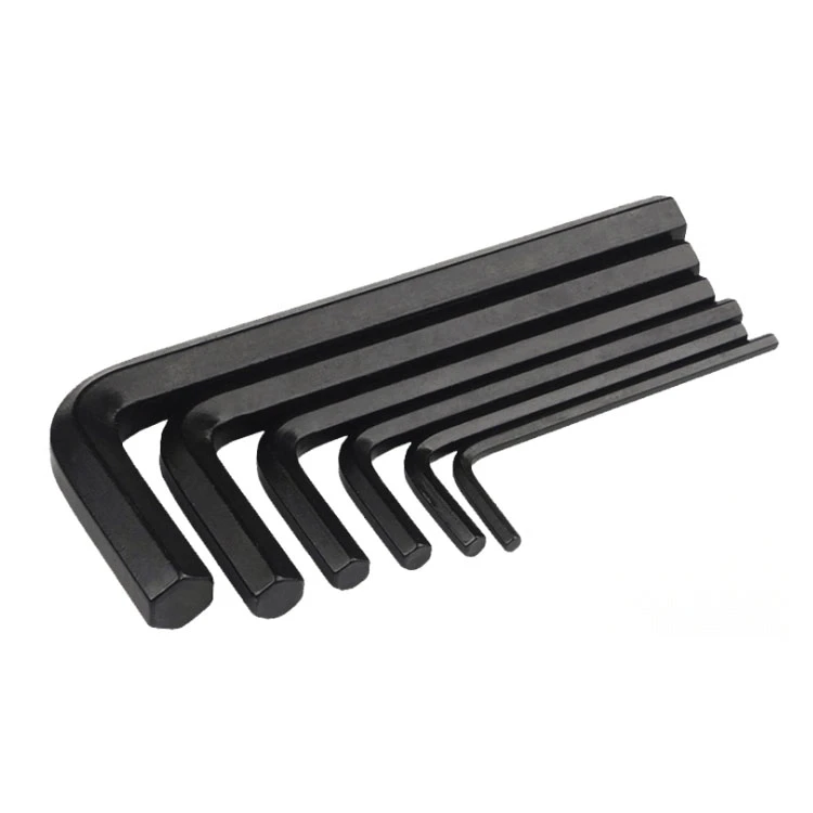 Carbon steel high hardness Allen key wrench black maintenance hand tool