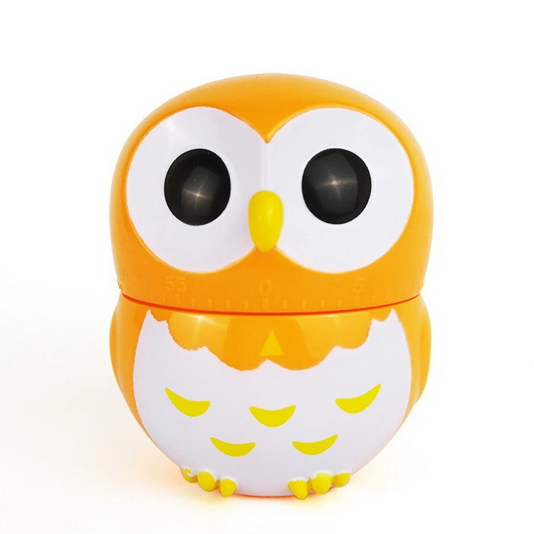 Cartoon Owl Kitchen Timers 60 Minutes Mechanical Timer Not Needing Battery Countdown Alarm Cooking Tools Timer