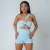 Import Casual Solid Color Women Two Piece Clothing Summer New Arrival Bandage Crop Top Hot Short Pant Streetwear Set from China
