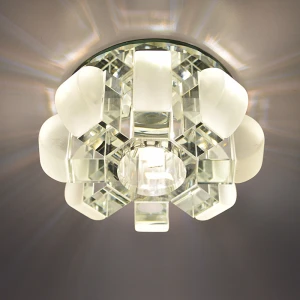 Ceiling Crystal Round Led Surface Mounted Ceiling Light Chandelier