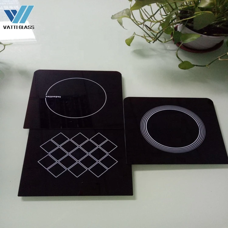 Cheap black cooktop glass ceramic glass sheet induction cooker ceramic heat proof glass
