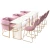 Import cheap commercial salon beauty marble tabletop pink chair set manicure salon nail table from China