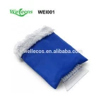 Cheap custom logo printed promotional ice scraper glove, ice scraper with glove