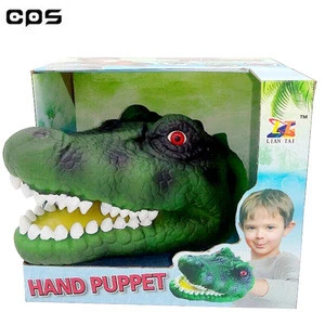 cheap PVC plastic simulation crocodile hand puppet for sales