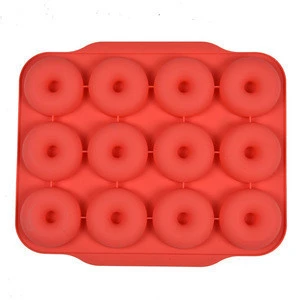 Chefcoco brand FDA/LFGB 12 cavity silicone doughtnut mould donut pan for home kitchen supplies