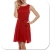 Import Chiffon one piece sleeveless prom red cocktail dress from China