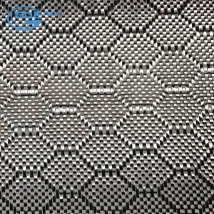 China carbon fiber manufacture customized honeycomb carbon fiber fabric hexagon carbon fiber cloth