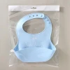 China factory best price OEM waterproof silicone baby bib with food pocket