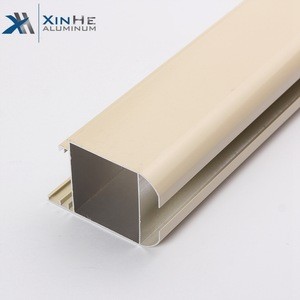 China Factory Price Commercial Extruded Aluminum Profile Grain Wardrobe Sliding Patio Glass Decorative Door And Window Frame