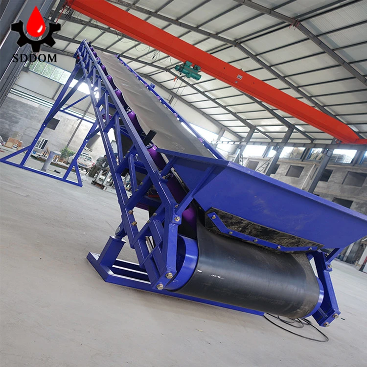 China manufacture supplier discharging into truck used concrete unloading flat belt conveyor conveyor concrete