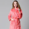 China wholesale high quality 100% polyester flannel fabric hotel fluffy bathrobe