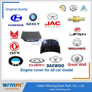 Chinese original quality auto spare parts engine cover and engine hood by manufacture for Chinese car