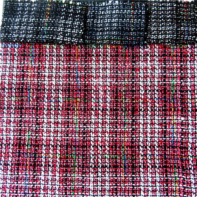 Chinese supply woven several colors 100%polyester tweed indonesia fabric