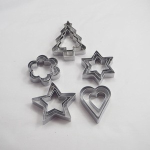 Christmas Tree metal fruit cutter stainless steel New Year cookie cutters