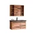 Import Classic hand wash bathroom furniture wall hung wood cabinet with mirror touch led light from China