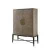 Classic Solid wood side cabinet design living room side cabinet with copper handle