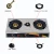Import Classic Style Household Silvery Double Burner Stainless Steel Panel Gas Stove Gas Cooker from China