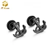 Classical Rock ship anchor tide stainless steel earrings titanium steel stud earrings men women