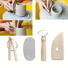 Clay Tools 8-piece Set Cutting Wire Sponge Wooden Clay Carving Knife Ceramics Detail Needle