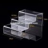 clear acrylic tabletop  3 step ties acrylic display risers acrylic riser stand for perfume shoes