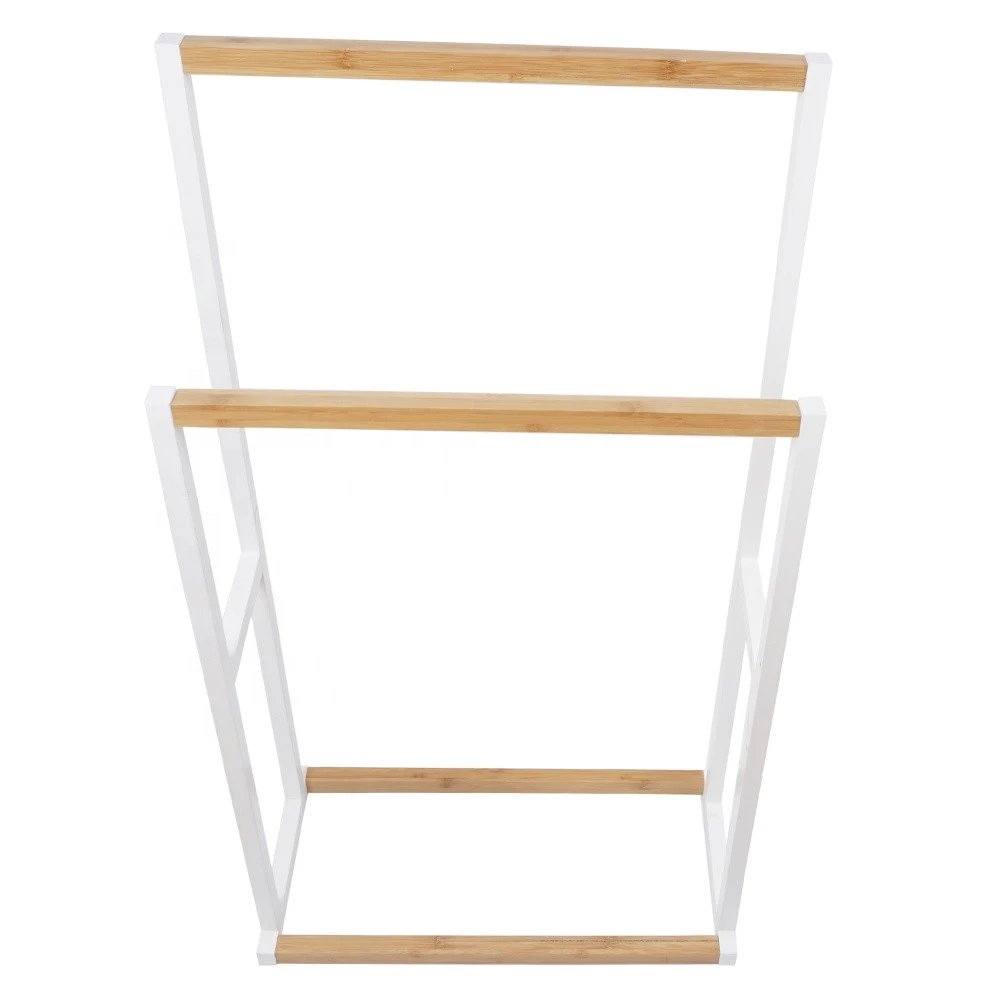 clothes hanging stand,clothes hanger rack wooden ladder drying rack,bamboo towel rack