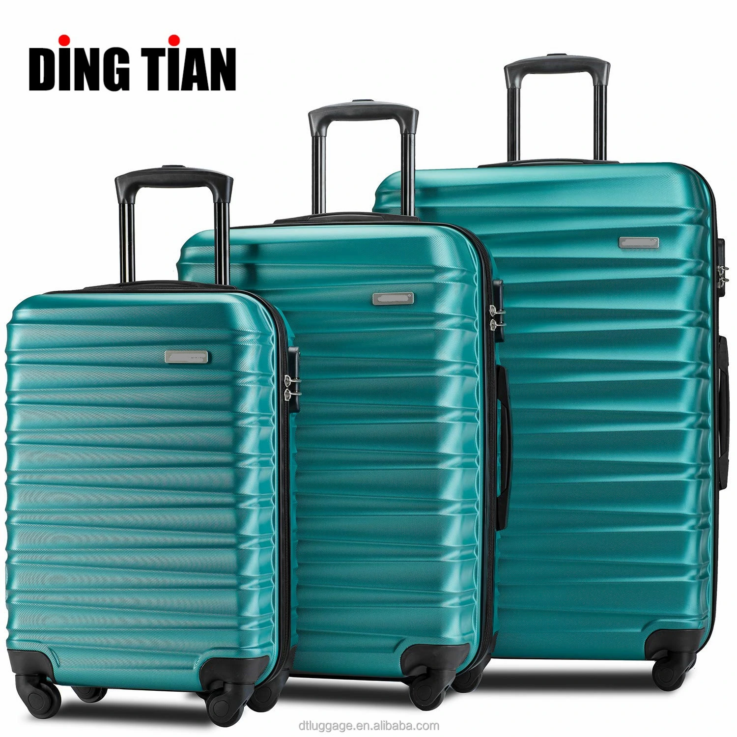 Colorful 3 Pieces Set Travelling Bag Lightweight Trolley Suitcase ABS Trolley Luggage Set