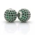 Import Colorful cz stone ball round copper metal beads for bracelet findings from China