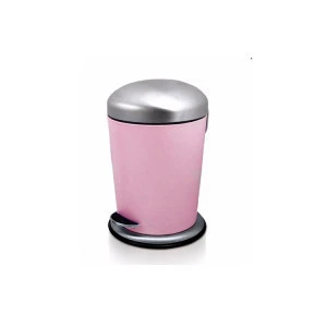 Colorful purple metal bathroom accessories toilet set include trash can &amp; toilet brush, roll paper holder