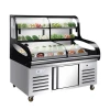 Commercial Kitchen Equipment Ladder Freezer Refrigerator with Double-Temperature Display Cooler for Supermarket