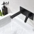 Import Commercial wall mounted  vanity mixer tap black washing basin faucet from China