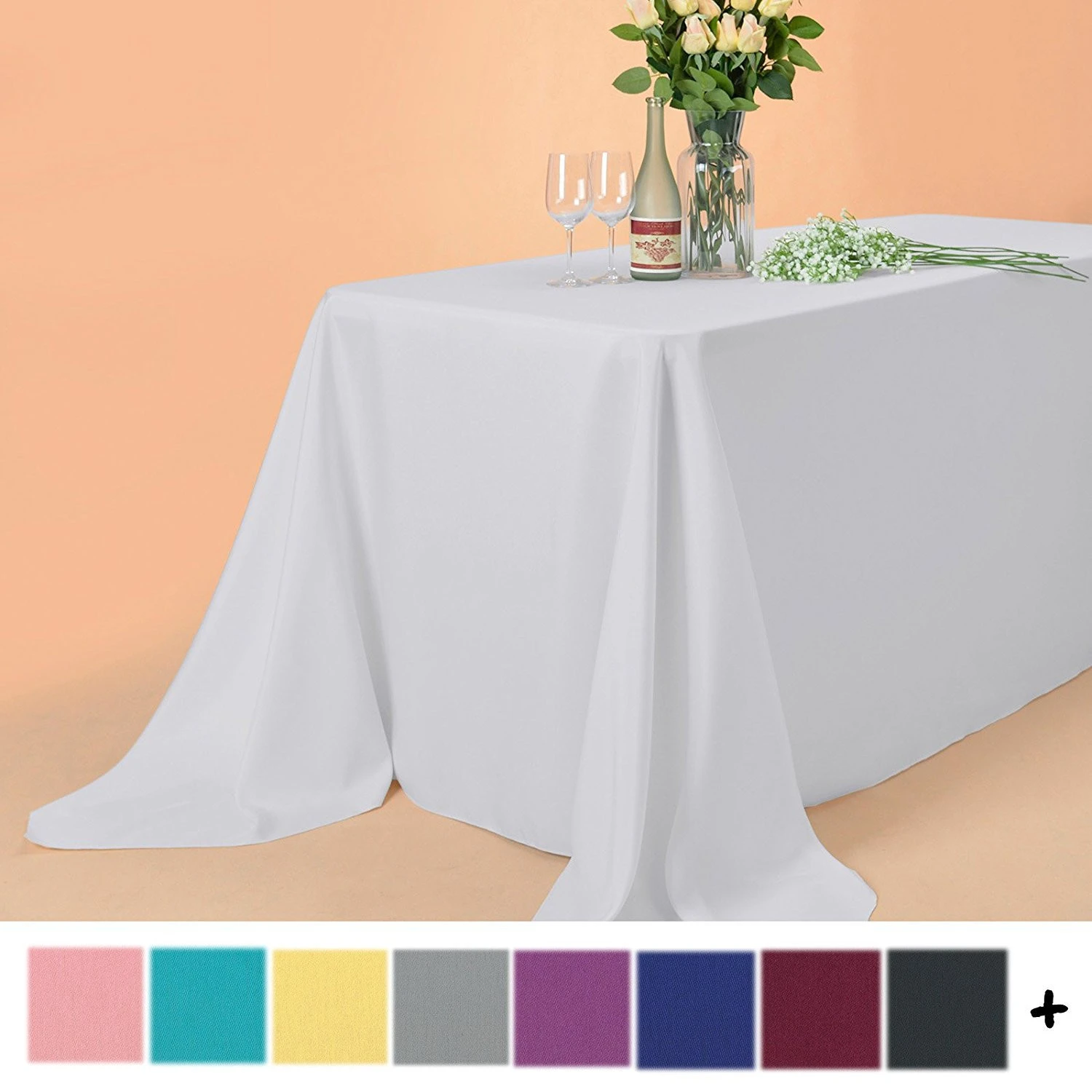 Competitive Price Good Feedback white Customize Size Tablecloths Party Table Cover