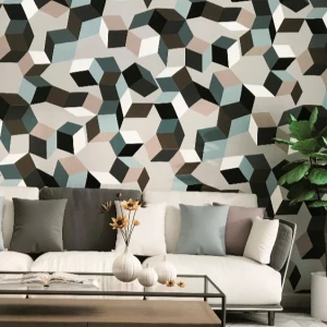 Geometric Wallpaper For Living Room Bedroom Patterned Wall Paper Roll Home  Decor