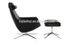 contemporary designer living room furniture swivel metropolitan chaise lounge with ottoman