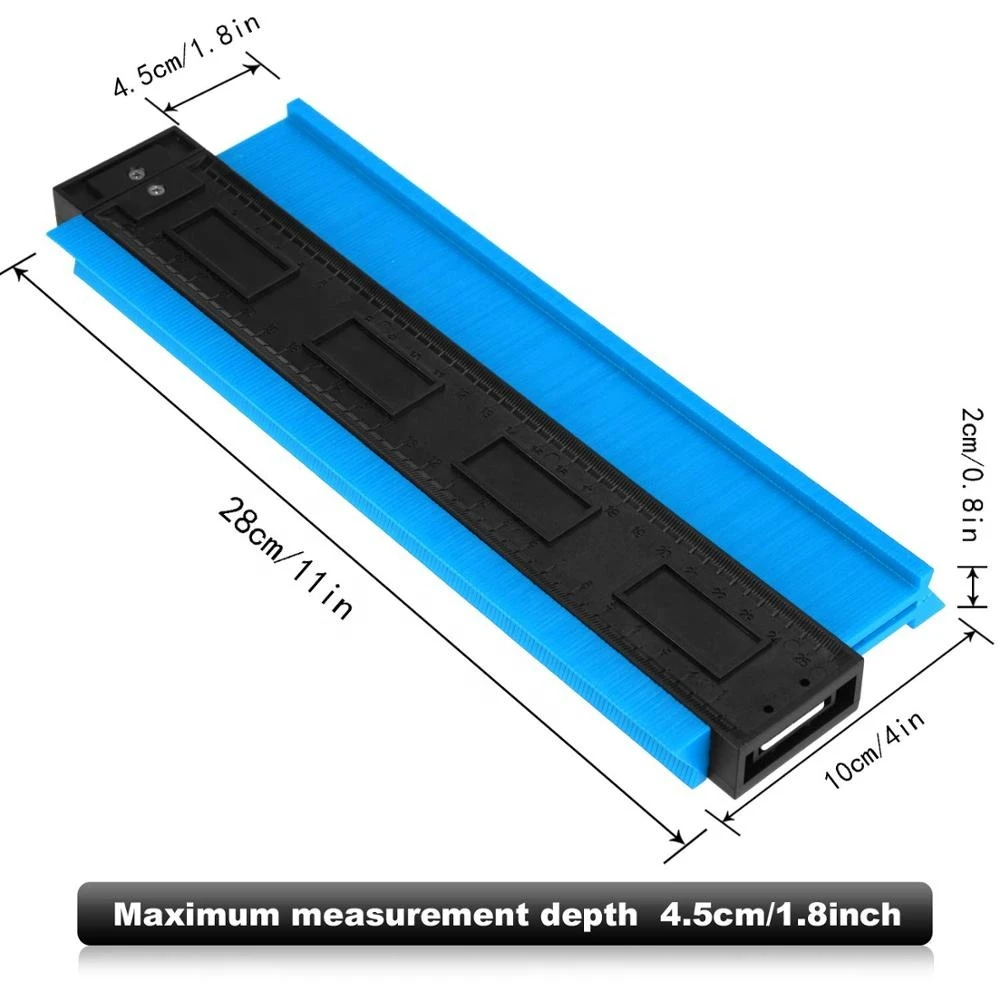 Contour Gauge Duplicator Profile Measuring Tool  blue plastic profile contour gauge contour
