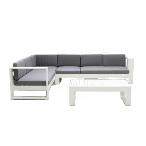 CR2021 Modern L-shaped patio aluminum garden sofa set outdoor garden furniture