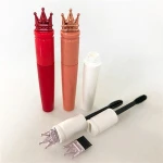 Crown cosmetic eyebrow container mascara tube with brush