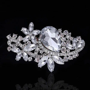 Crystal Brooch vintage style Silver wedding corsage for broach bouquets
