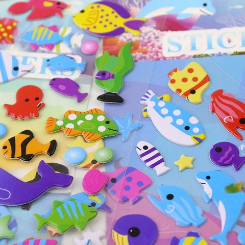 Buy Custom 3d Puffy Stickers Decorative Kids Cute Pvc Vinyl Cartoon 3d ...