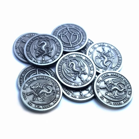 Custom Engraved Brass Metal Cheap Aluminum Game Token Challenge Coin