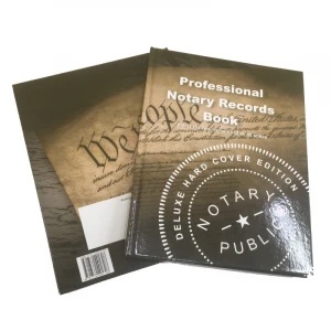 Custom Hardcover Notary Public Record Logbook Notary Record Journal With Black Ribbon