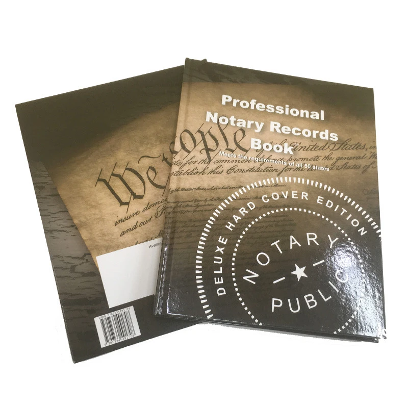 Custom Hardcover Notary Public Record Logbook Notary Record Journal With Black Ribbon