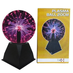 Custom holiday decoration 3 4 5 6 8 inch magic USB big plasma ball