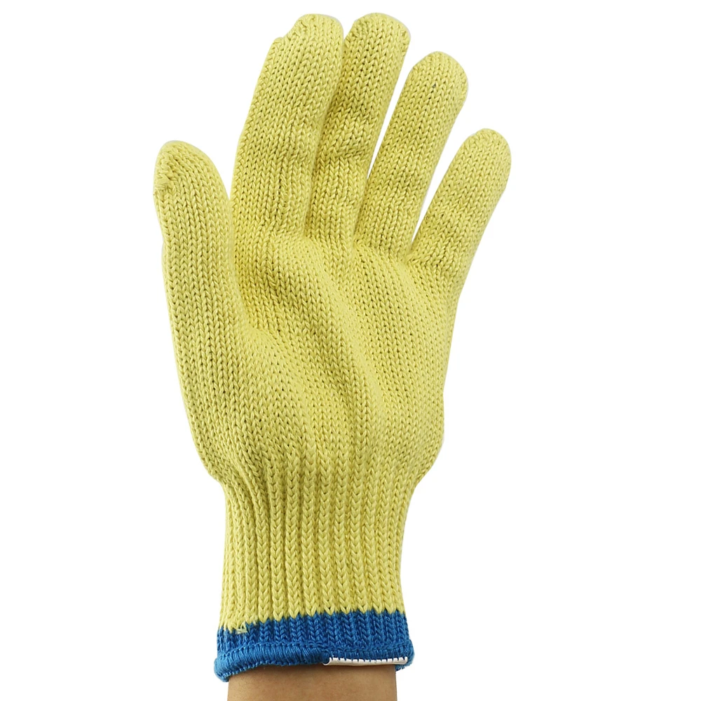 Custom logo fireproofing firemen welder work safety labor gloves 5 level cut resistance para aramid knitted breathable gloves
