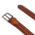 Import Custom Luxury Black Brown Genuine Leather Braided Woven Man Knitted Belts from China