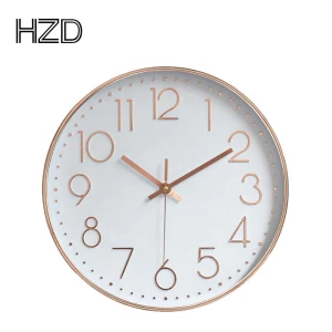Custom modern plastic decorative 12 inch simple quartz digital wall clock