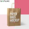 Custom Retail Bulk Paper Bags Design Cheap Disposable Shopping Paper Packaging Gift Paper Bag With Logo Print